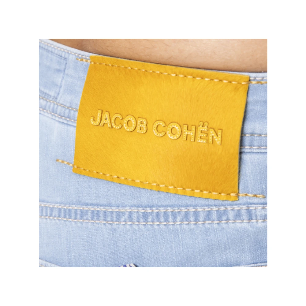 Jacob Cohën Lichtblauwe jeans met gele patch Blue Heren