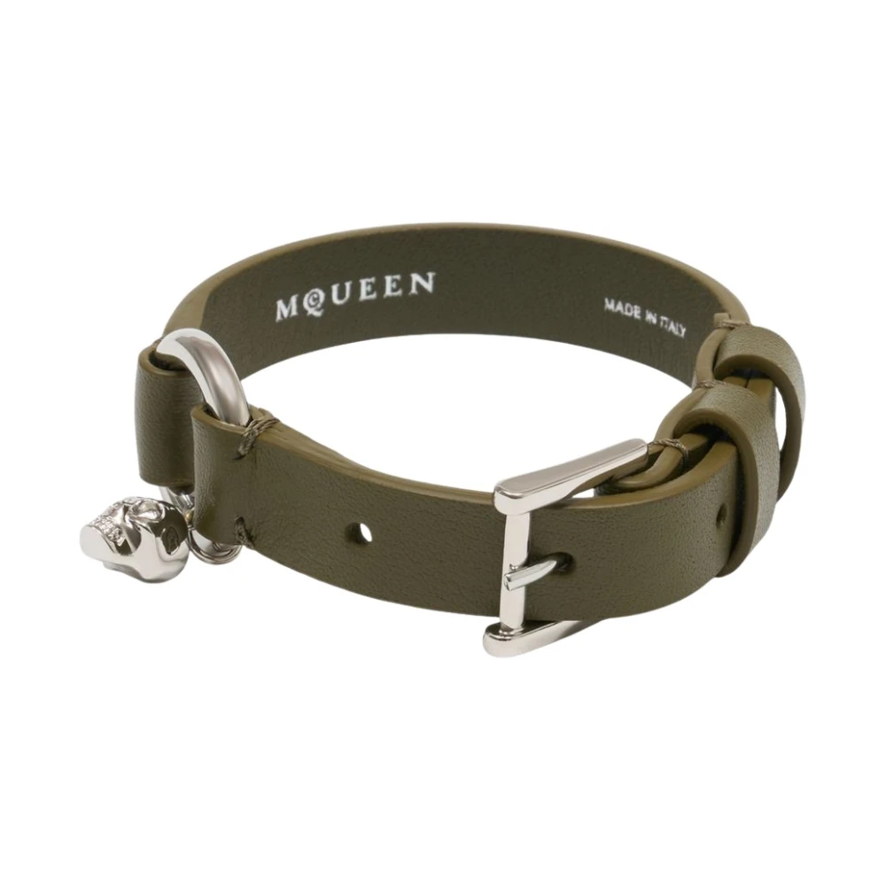 Alexander Mcqueen Men's Green Skull Ring Bracelet