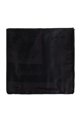 Satinscarf med blommigt motiv