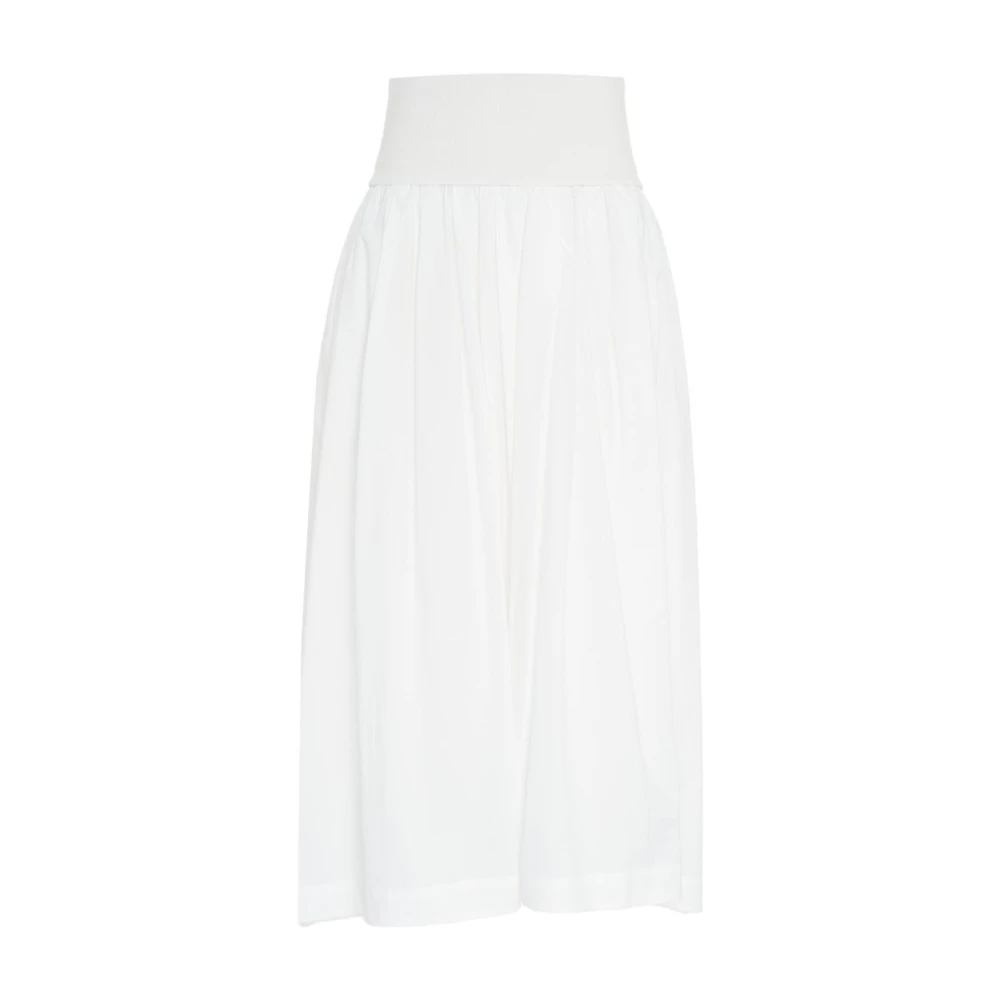Ottod'Ame Witte Maxi Rok met Hoge Taille White Dames