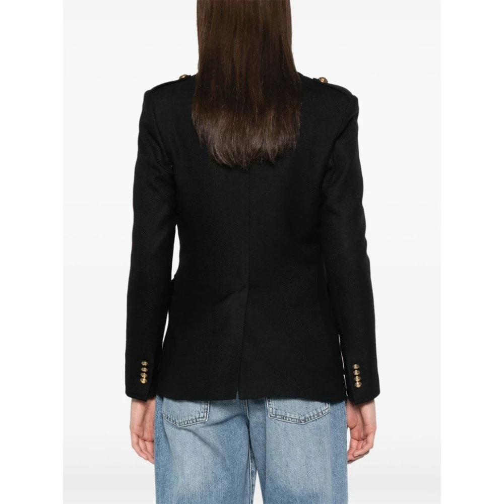 Tagliatore Zwarte Wollen Blazer Black Dames