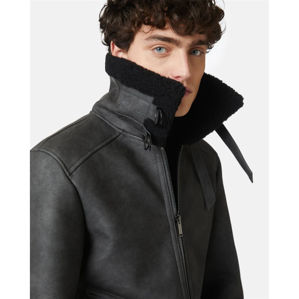 Iceberg Eco schapenvacht met reliëf patch Gray Heren