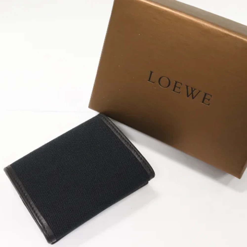 Loewe Pre-owned Leather wallets Black Dames
