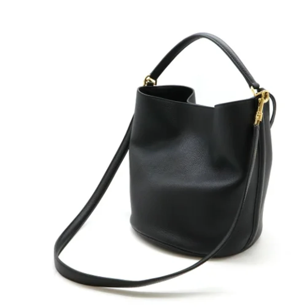 Celine Vintage Pre-owned Leather shoulder-bags Black Dames