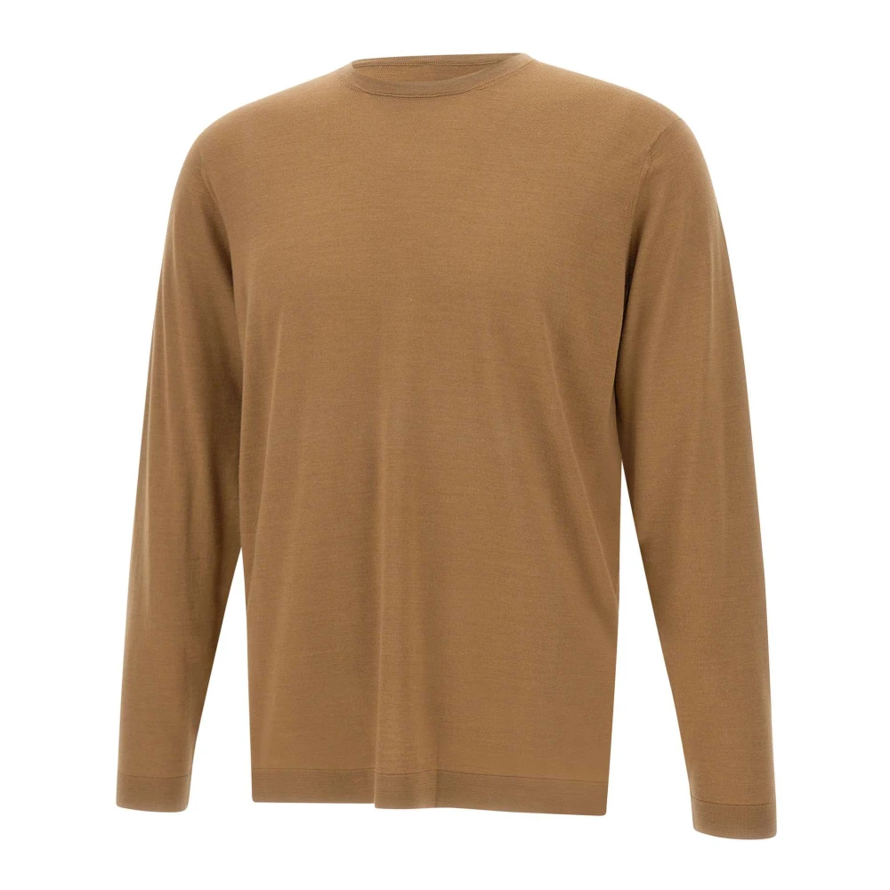 Filippo De Laurentiis Luxe Wol Zijde Kasjmier Trui Brown Heren