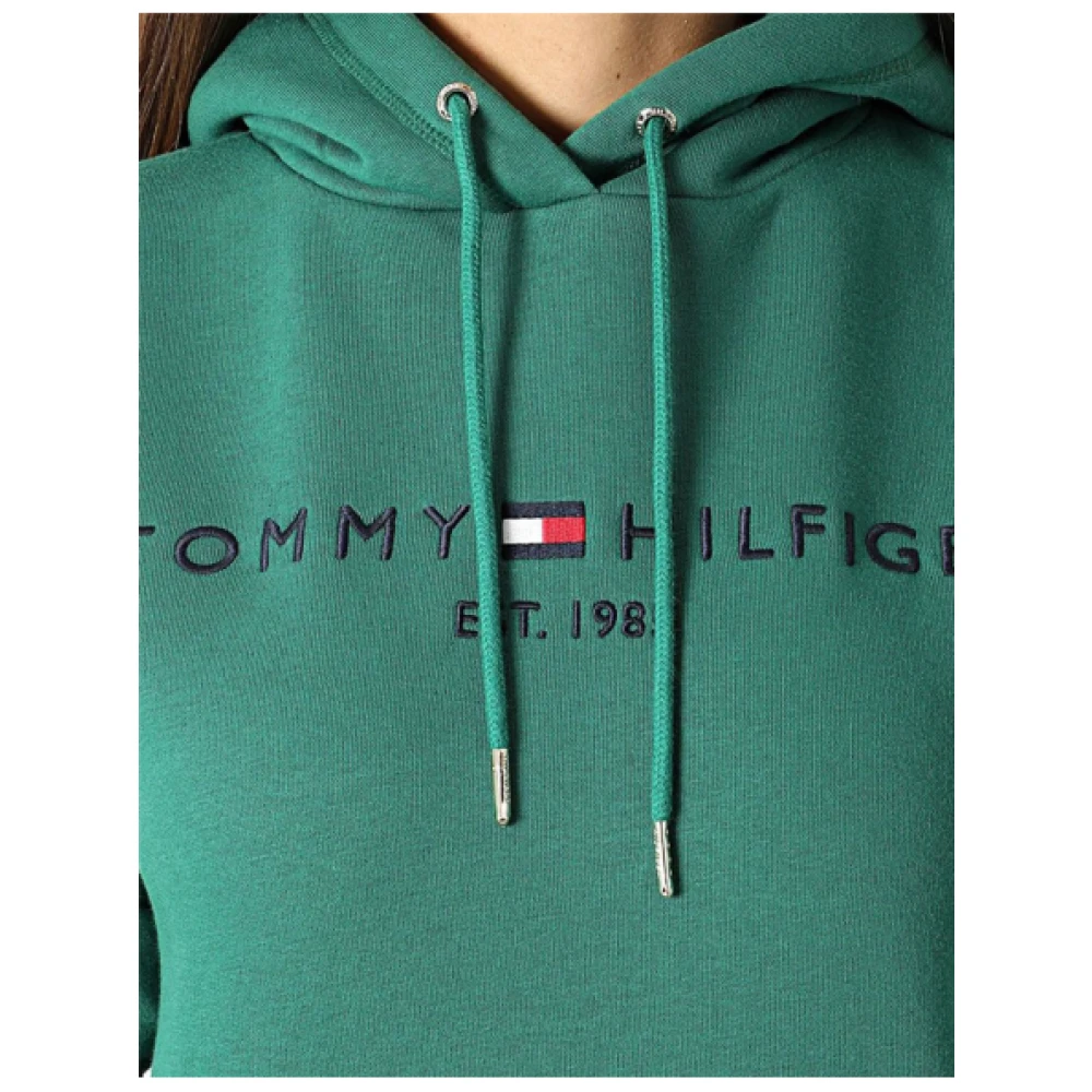 Tommy Hilfiger Verstelbare Hoodie Jurk Green Dames