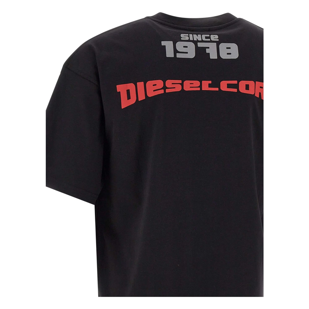 Diesel Zwarte T-shirts en Polos Black Heren
