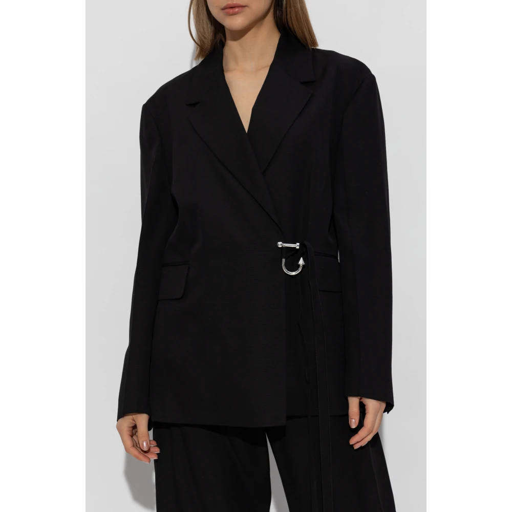 JW Anderson Blazer met stropdas Black Dames