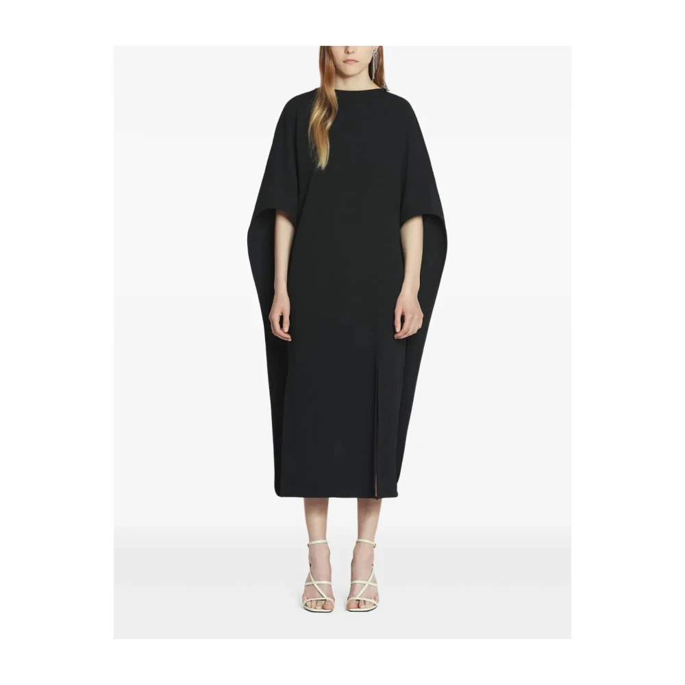 Lanvin Bijou Detail Cape Jurk Black Dames