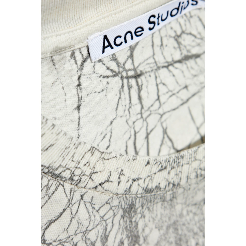 Acne Studios Logo T-shirt Gray Heren