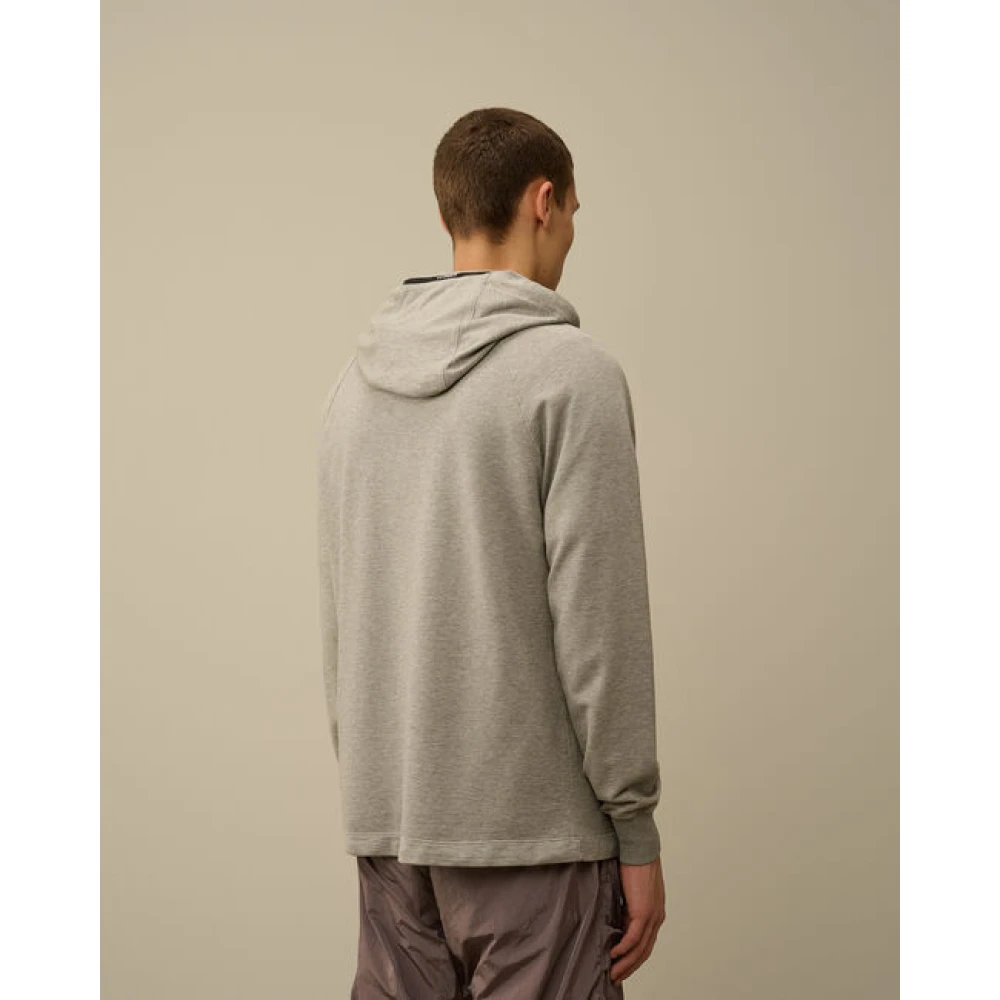 C.P. Company Fleece capuchontrui Gray Heren