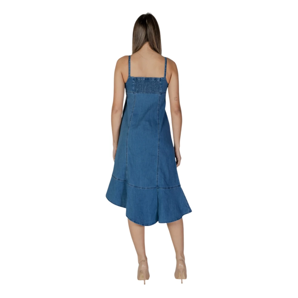 Desigual Lange Jurken Lente Zomer Collectie Blue Dames