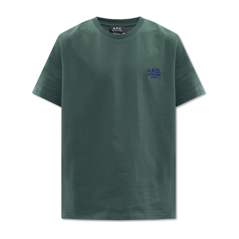 A.p.c. Raymond T-shirt met logo Green Heren