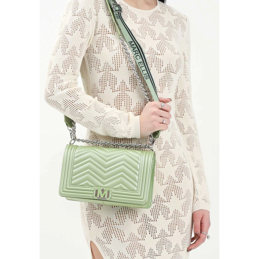 Marc Ellis Groene Schoudertas Flat Wave Design Green Dames
