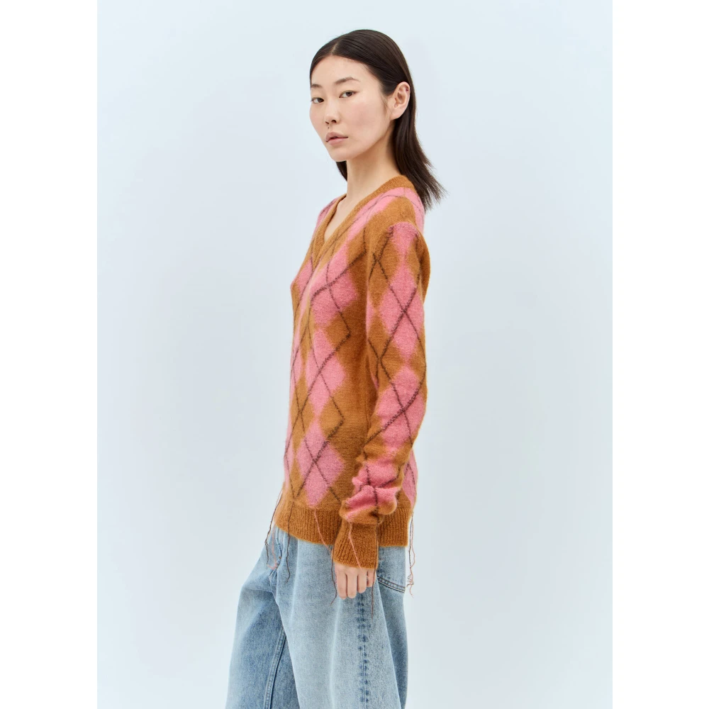Marni Argyle Wollen Trui Multicolor Dames