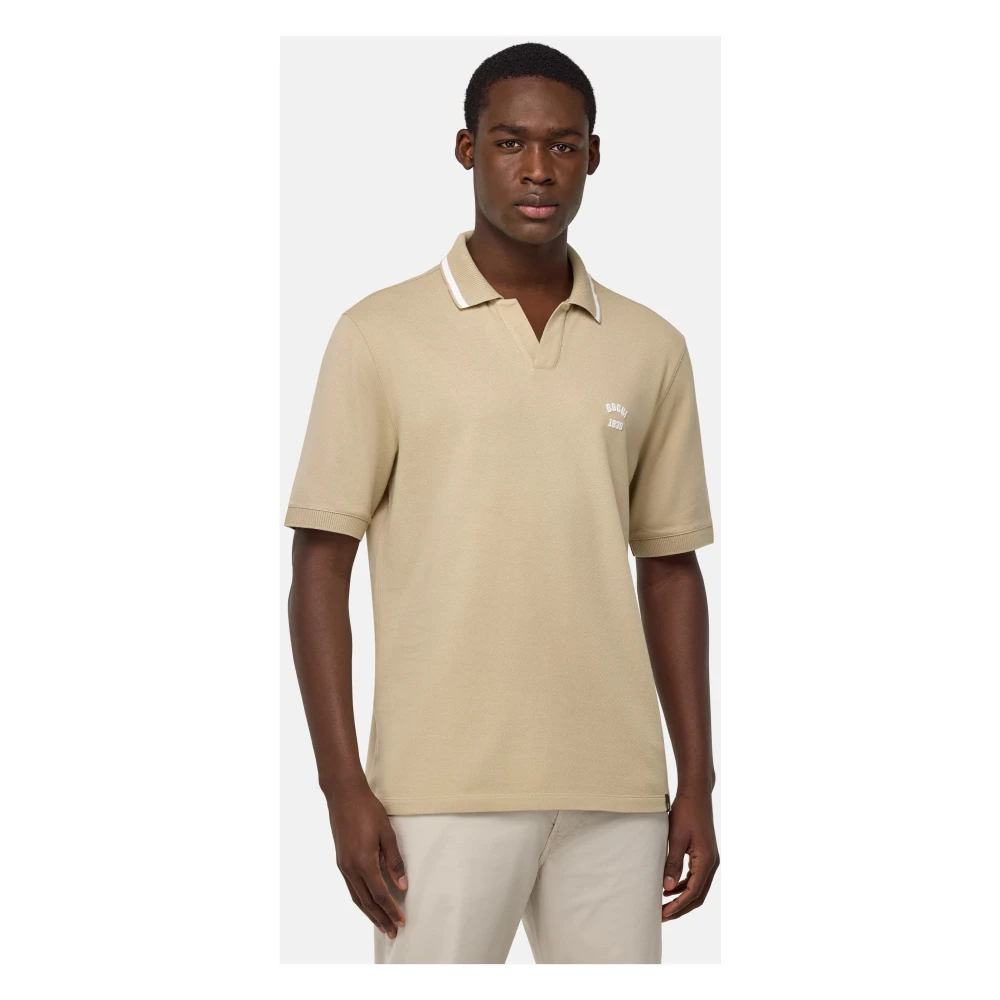 Boggi Milano Poloshirt van katoenen piqué Blue Heren