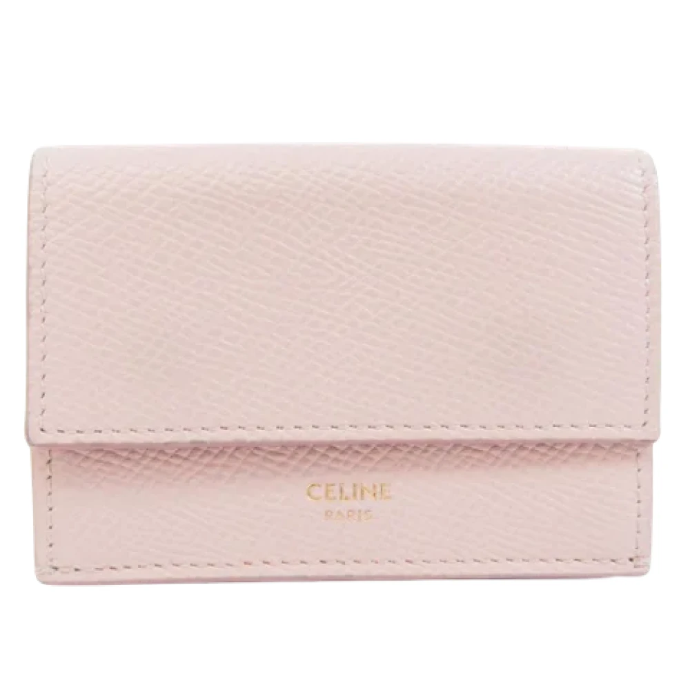 Celine Vintage Pre-owned Leather wallets Pink Dames
