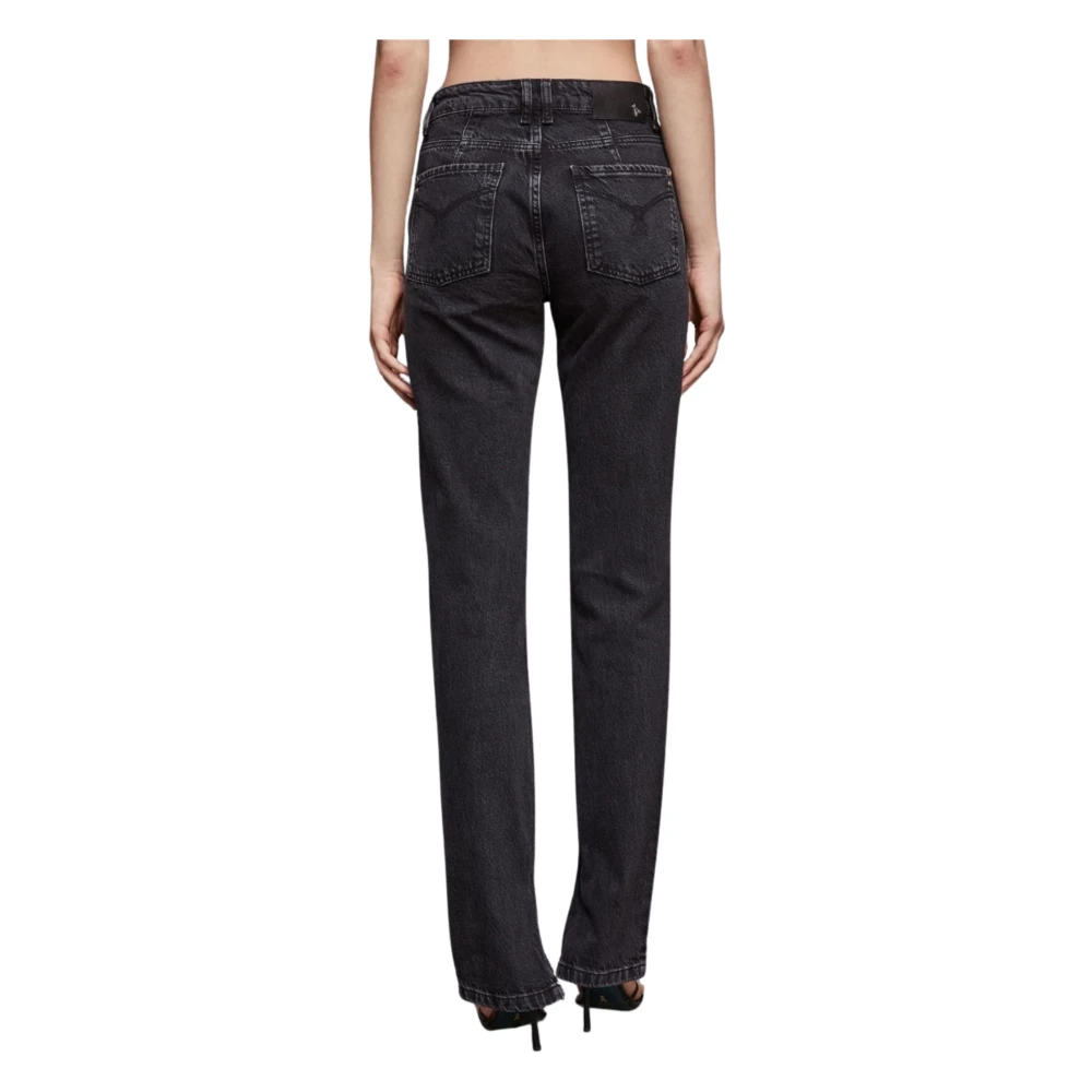 PATRIZIA PEPE Zwarte Geborduurde Glam Jeans Black Dames