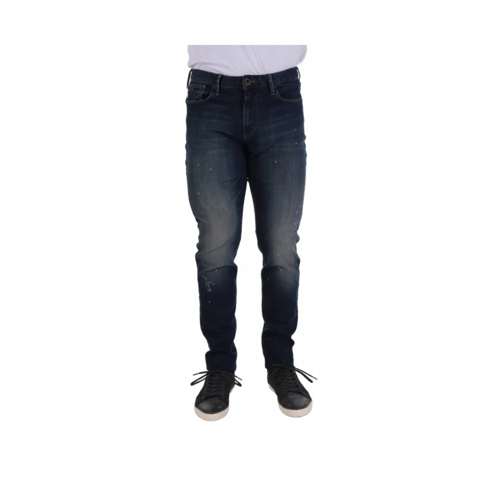 Emporio Armani Herren Blau J06 Slim-Fit Jeans