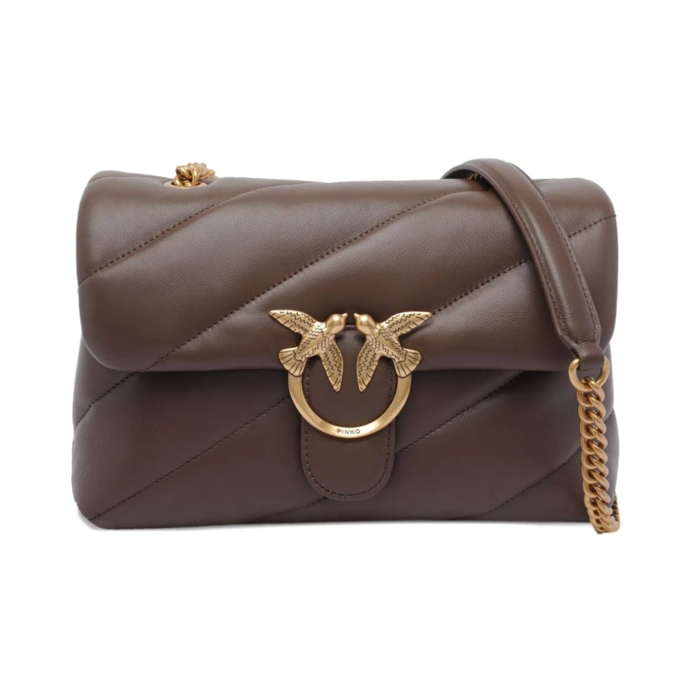 Pinko Brown Big Love Bag Puff - Female - Cross Body Bags - One Size - Bags