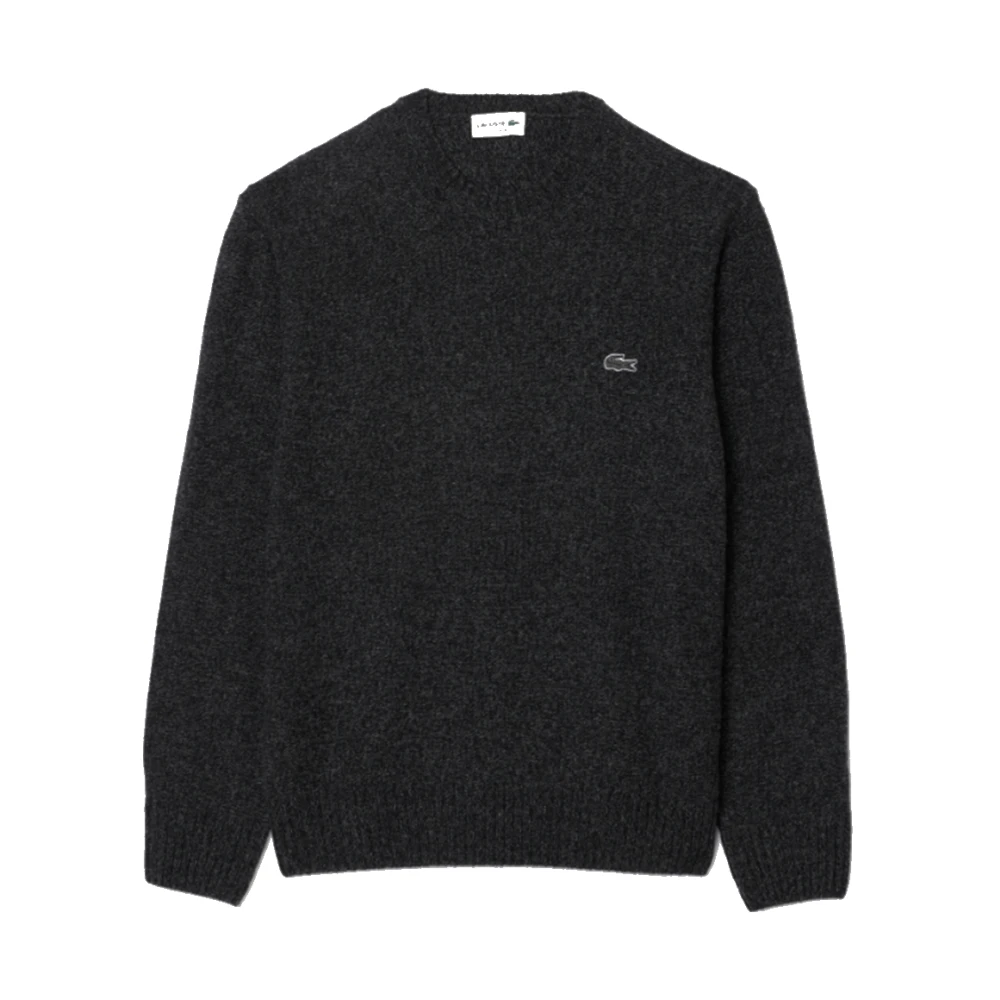 Lacoste Wollen Trui met Ronde Hals (Zwart) Black Heren
