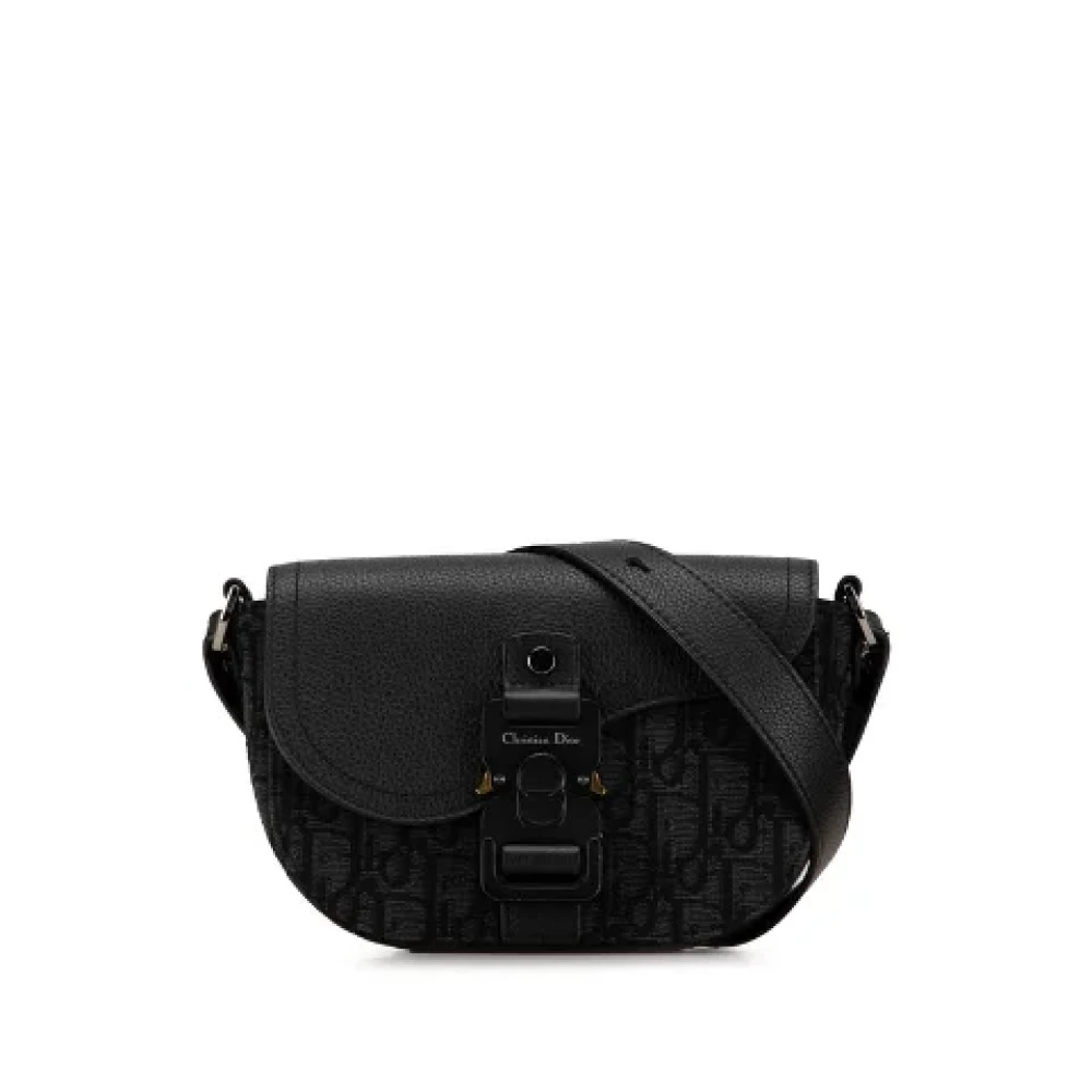 Dior Vintage Pre-owned Canvas shoulder-bags Black Dames