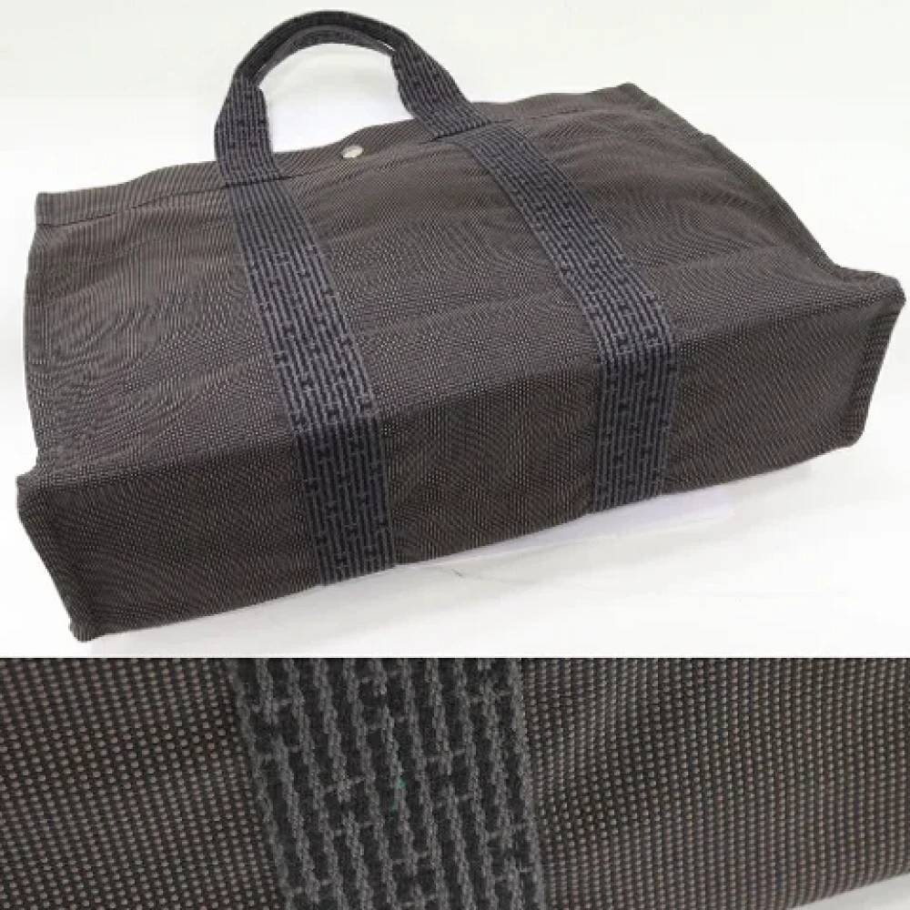 Hermès Vintage Pre-owned Canvas handbags Gray Dames