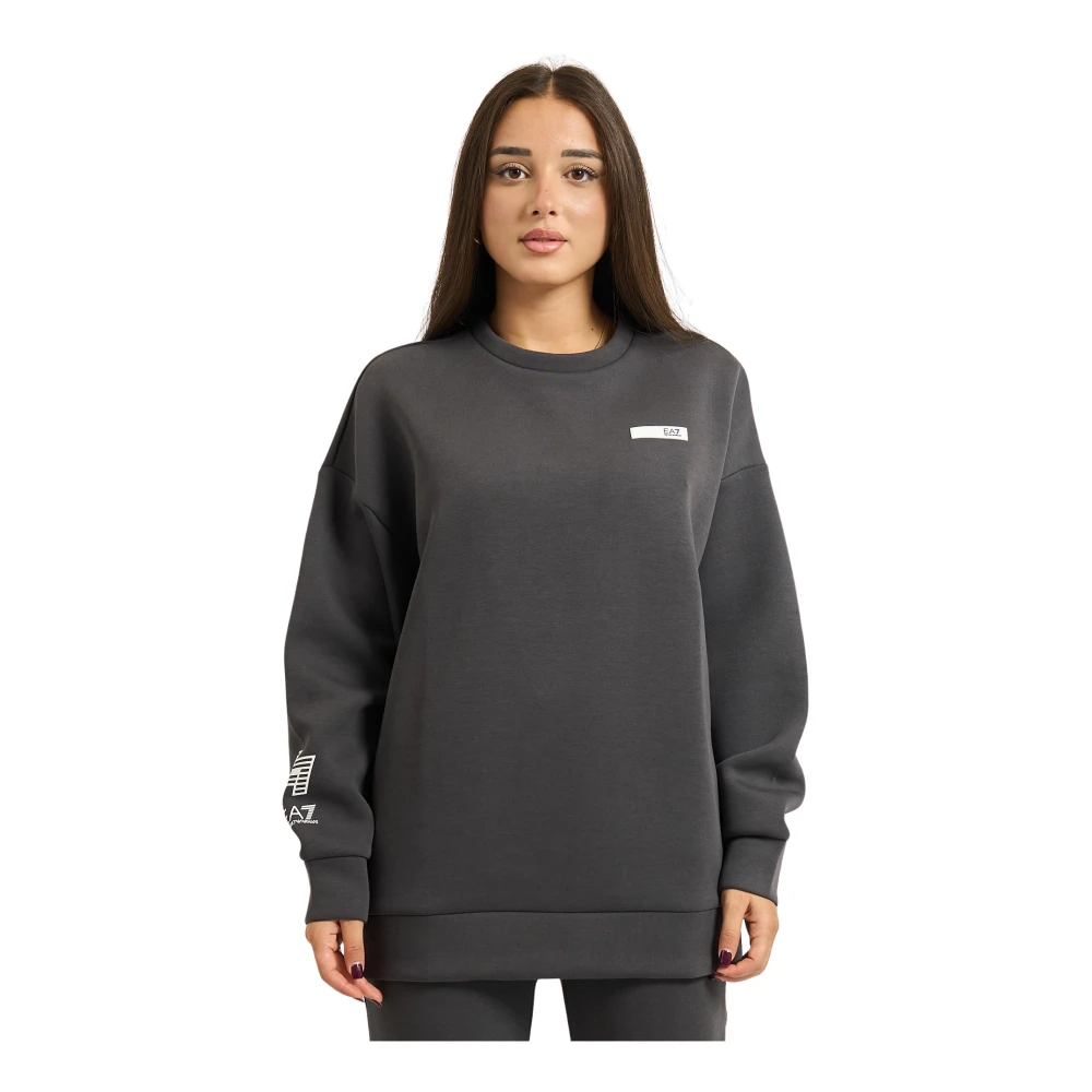 Emporio Armani Damen Grau Sweatshirts & Hoodies, Xsgröße:
