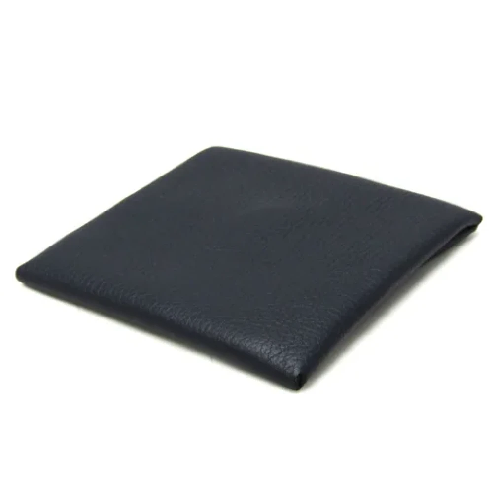 Hermès Vintage Pre-owned Leather wallets Blue Dames