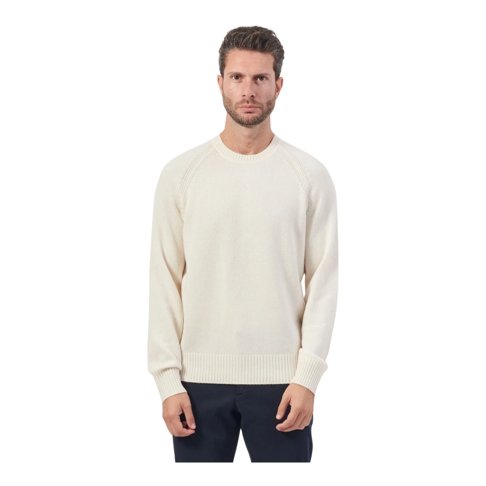 Hugo Boss Witte Cashmere Sweater Regular Fit White Heren