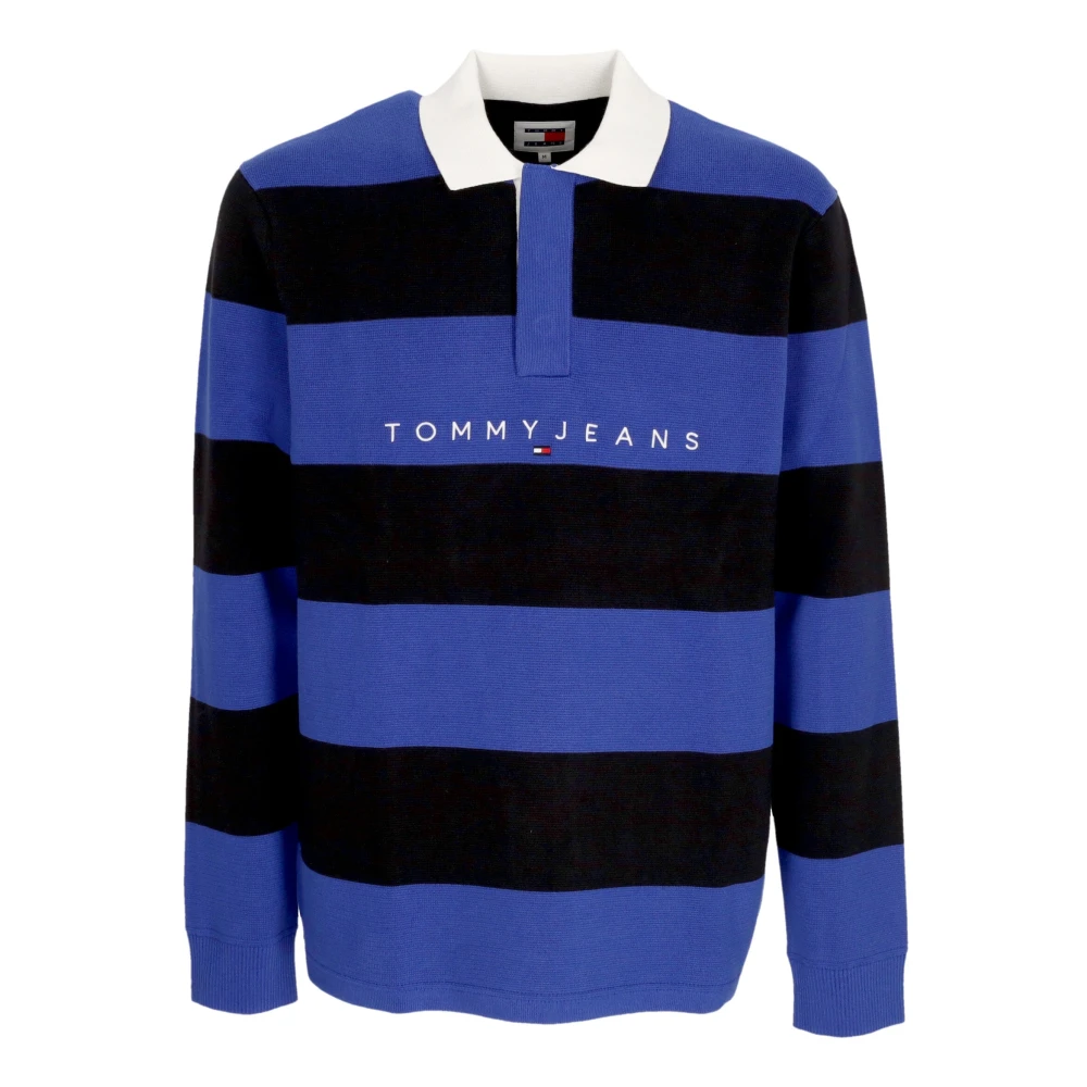 Tommy Hilfiger Gestreept lange mouw rugby polo shirt Blue Heren