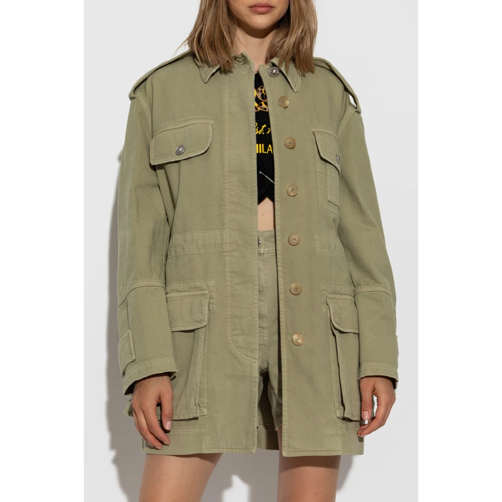 Versace Jas met kraag Green Dames