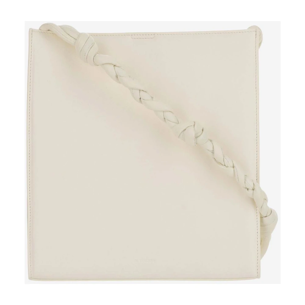 Jil Sander Women's White Shoulder Bags, One Size, Leather Woven Shoulder Bag