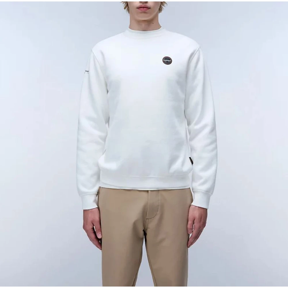 Napapijri Heren B-Badge C Sweatshirt White Heren