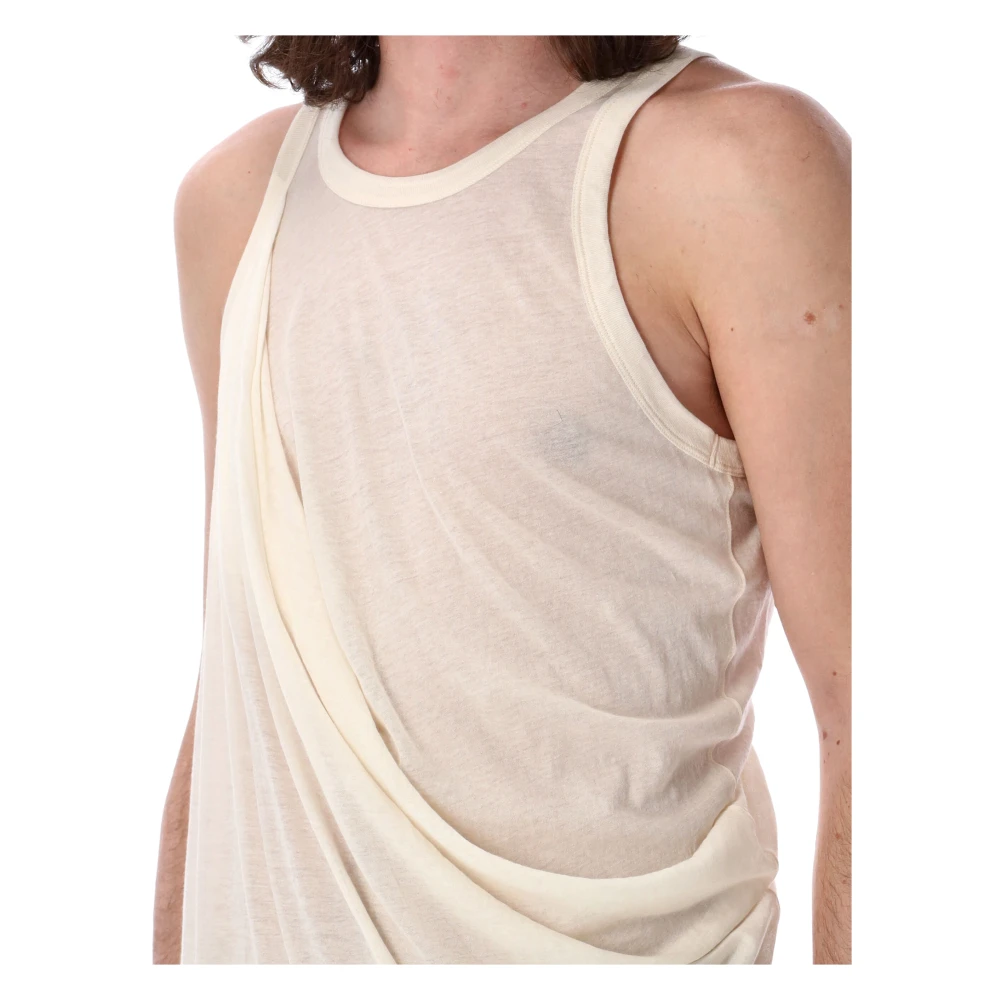 Rick Owens Natuurlijke Anthem Tank Top Beige Heren