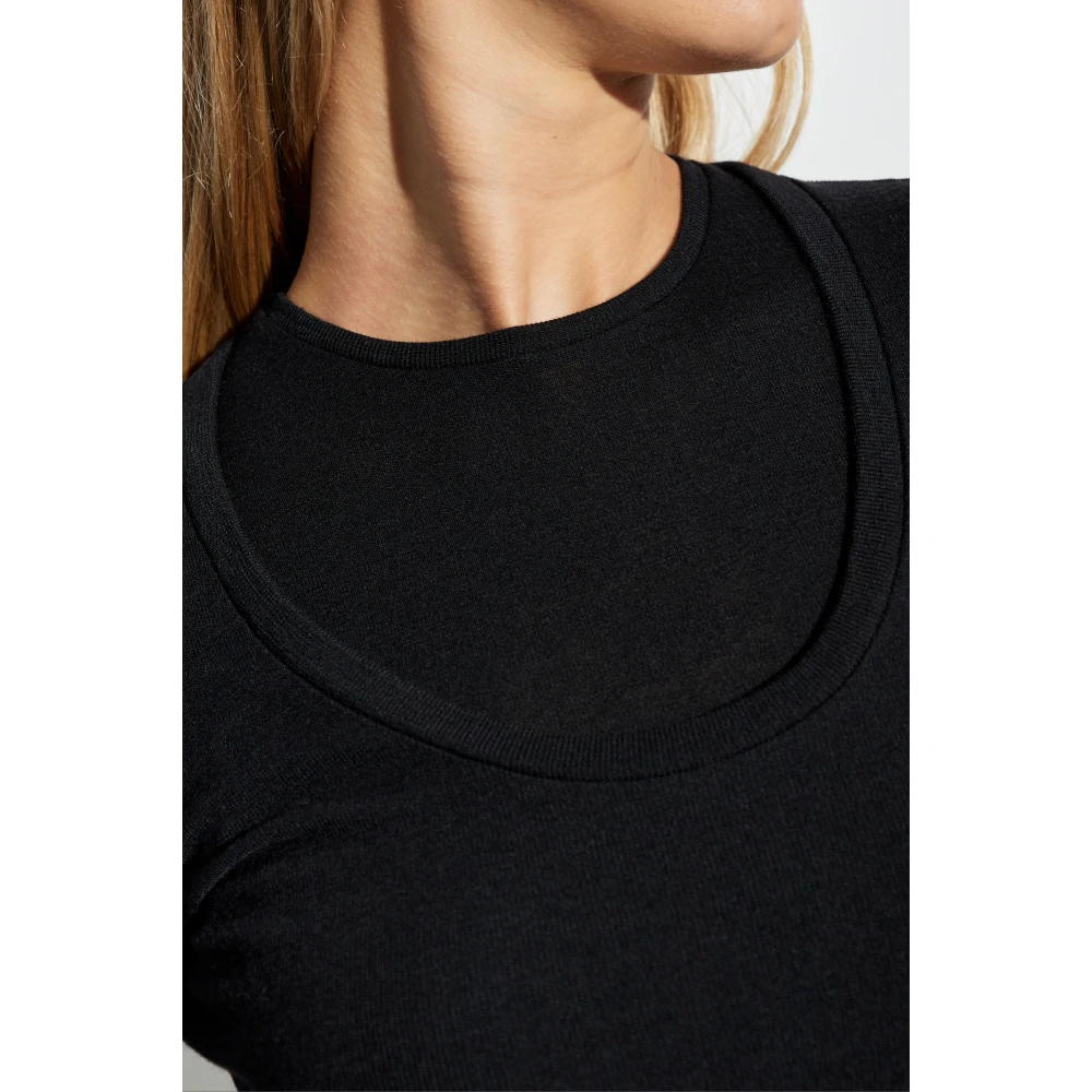 Jil Sander Dubbellagige jurk Black Dames