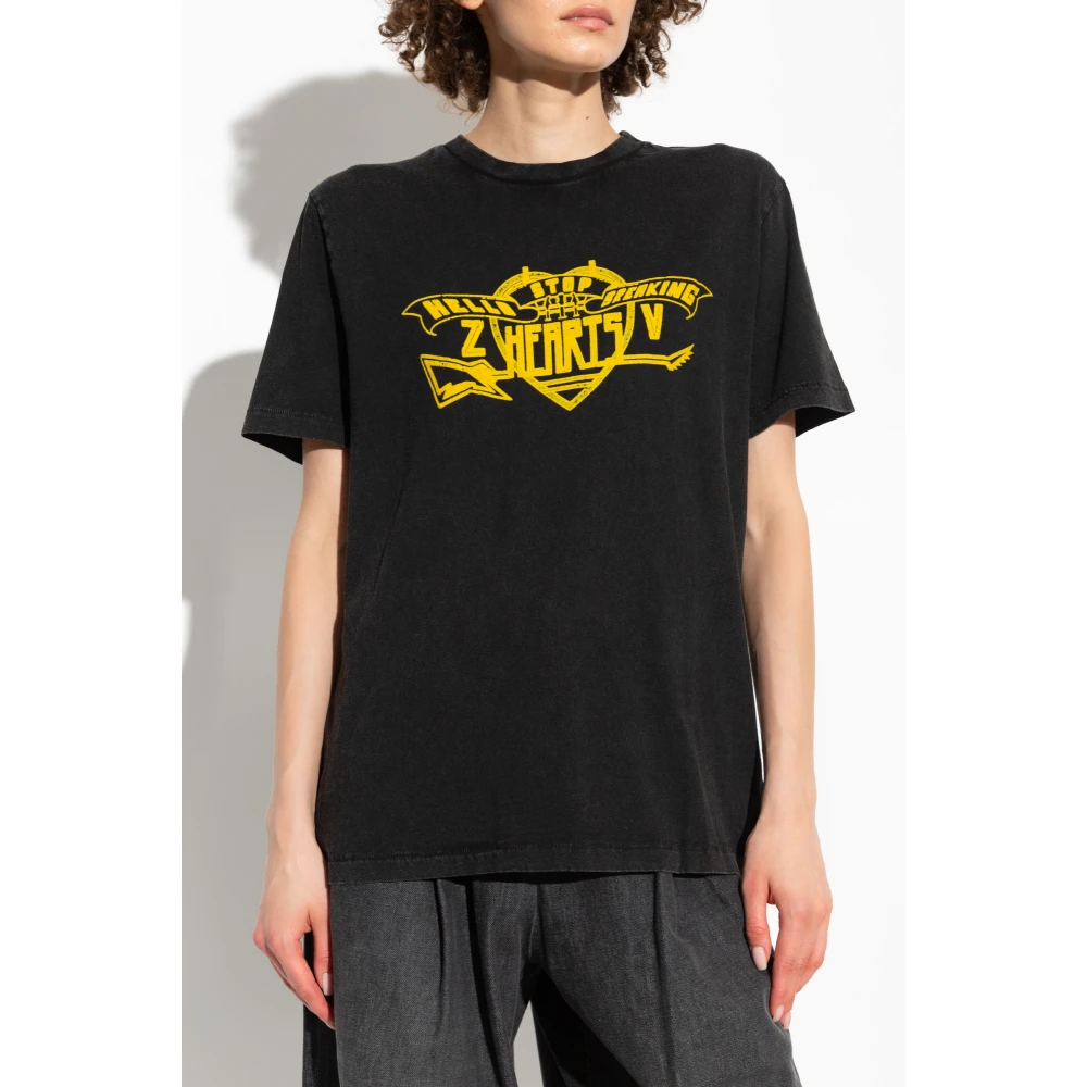 Zadig & Voltaire T-shirt met print Edwin Black Dames