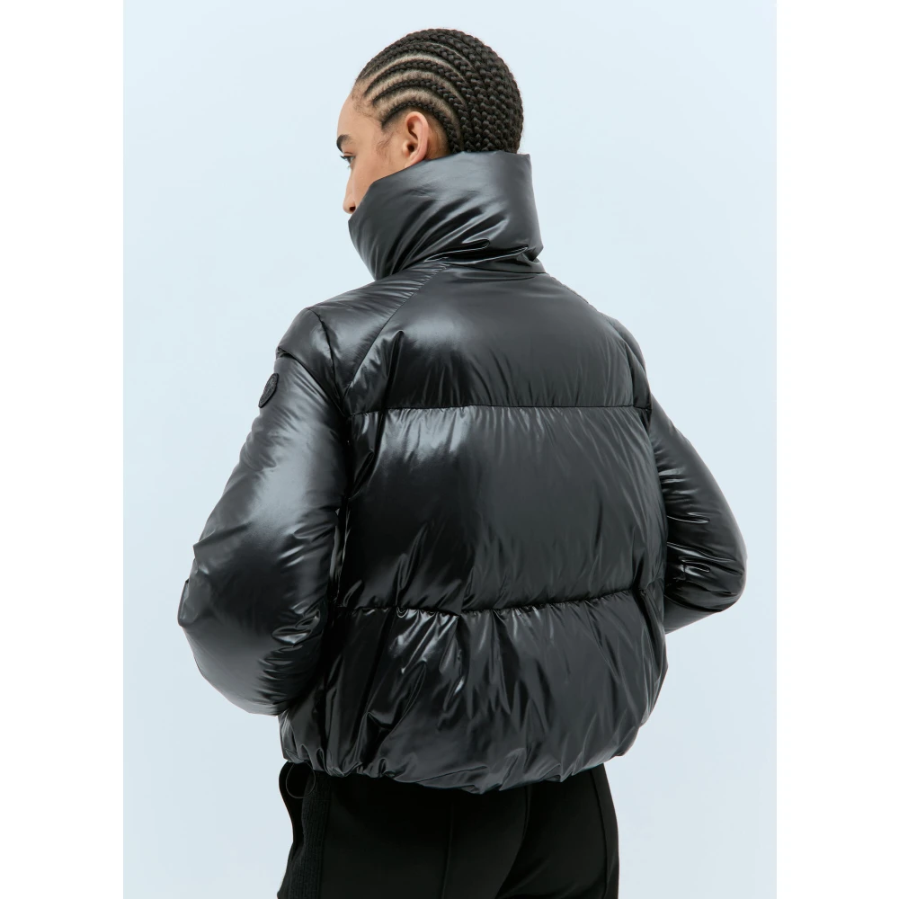 Moncler Geknoopte Korte Donsjas Black Dames