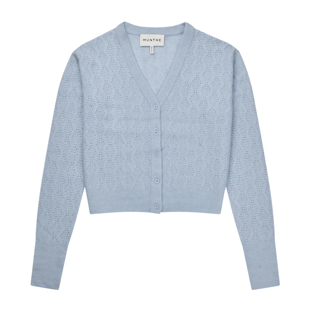 Munthe Women's Blue Locca Knit - Cardigans - L - Knitwear