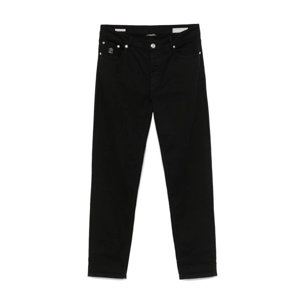 BRUNELLO CUCINELLI Zwarte Klassieke Five-Pocket Jeans Black Heren