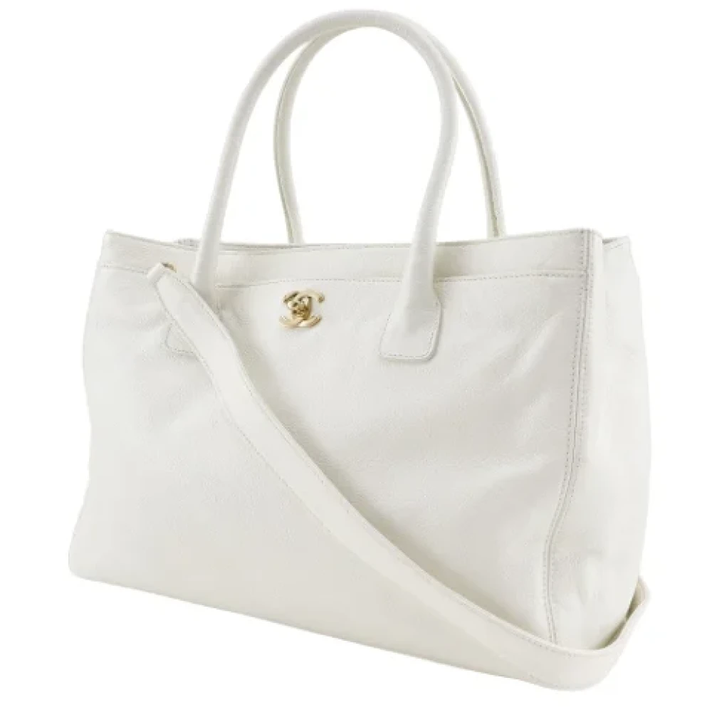 Chanel Vintage Pre-owned Leather chanel-bags White Dames