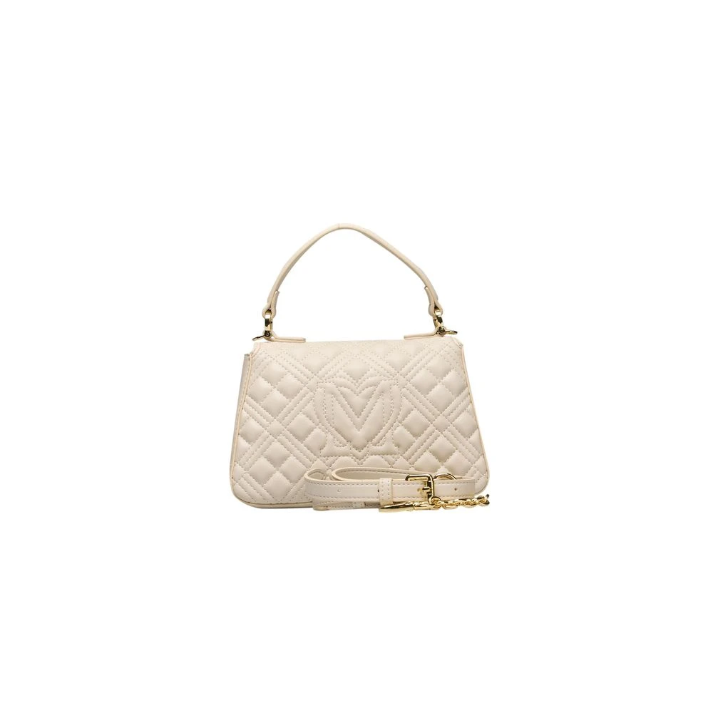 Love Moschino Beige Handtas met Verstelbare Schouderband Beige Dames