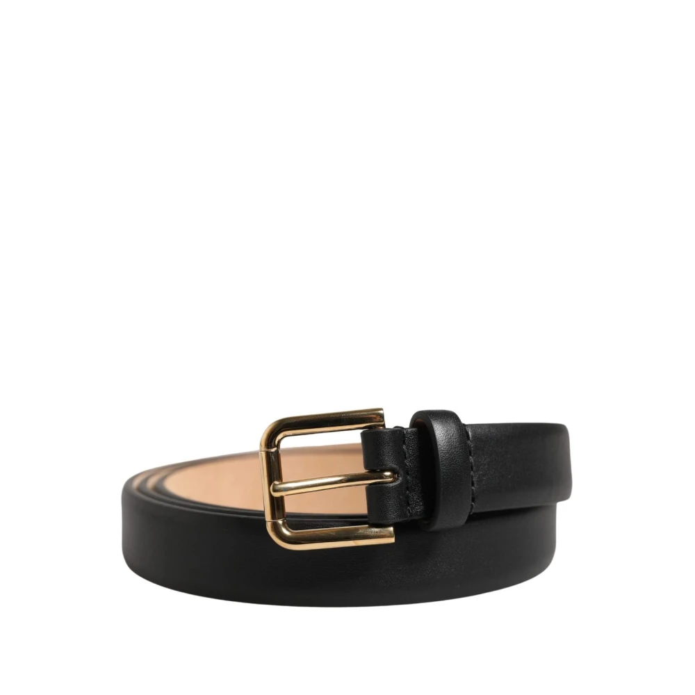 Dolce & Gabbana Women's Black Belts, One Size, Classic Leather Belt