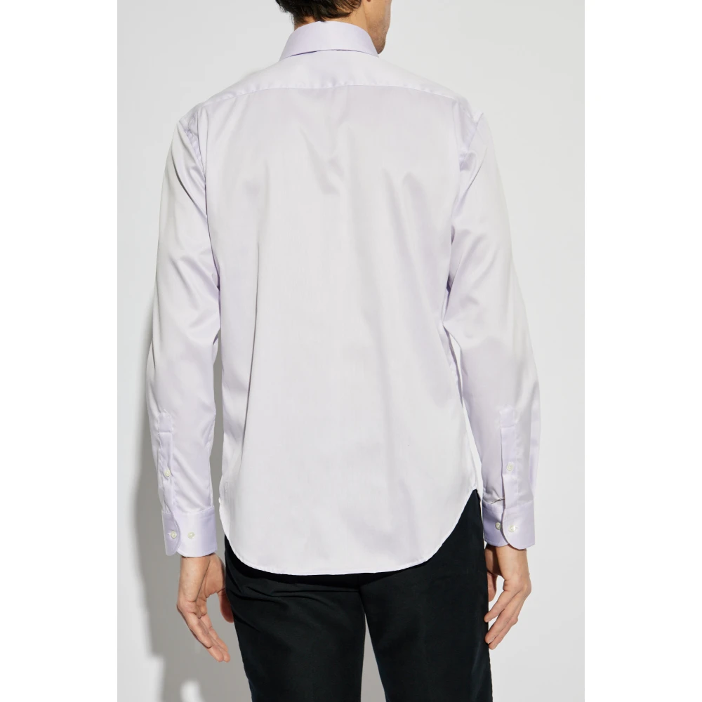 Emporio Armani Klassiek overhemd Purple Heren