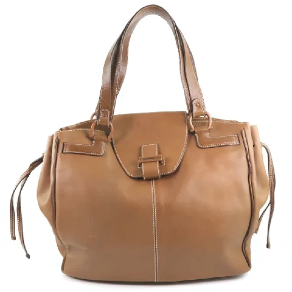 Salvatore Ferragamo Pre-owned Leather handbags Brown Dames