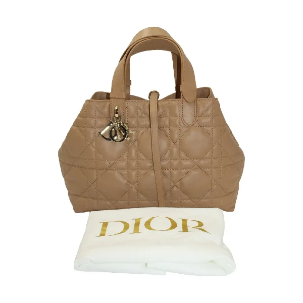 Dior Vintage Pre-owned Leather handbags Brown Dames