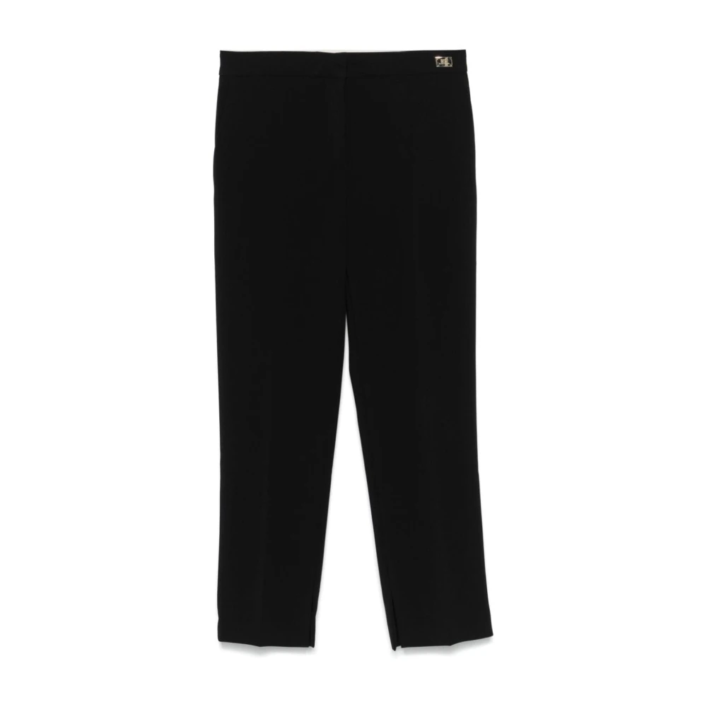 Elisabetta Franchi Zwarte Broek Aw24 Dameskleding Black Dames