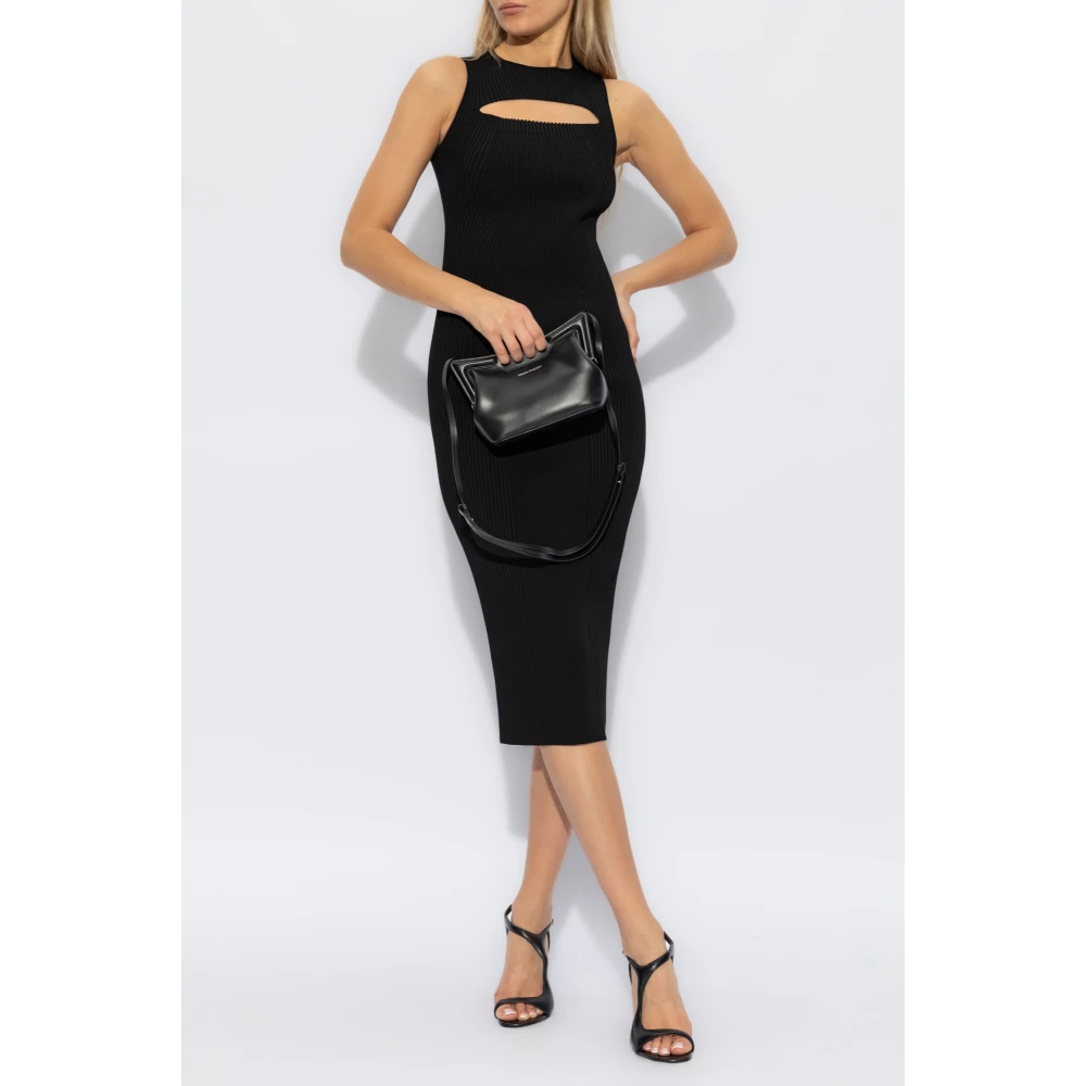 alexander mcqueen Gestreepte jurk Black Dames