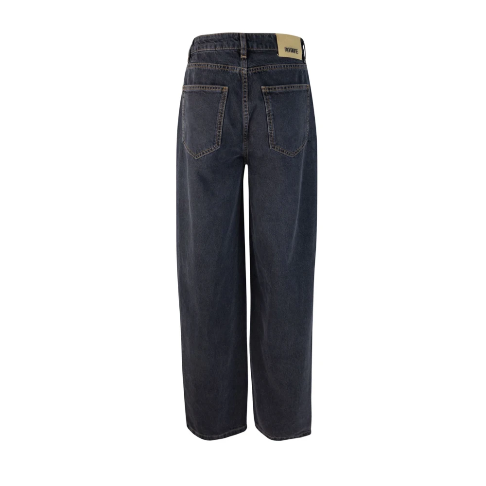 Rotate Birger Christensen Grijze Wijde Pijp Jeans Gray Dames