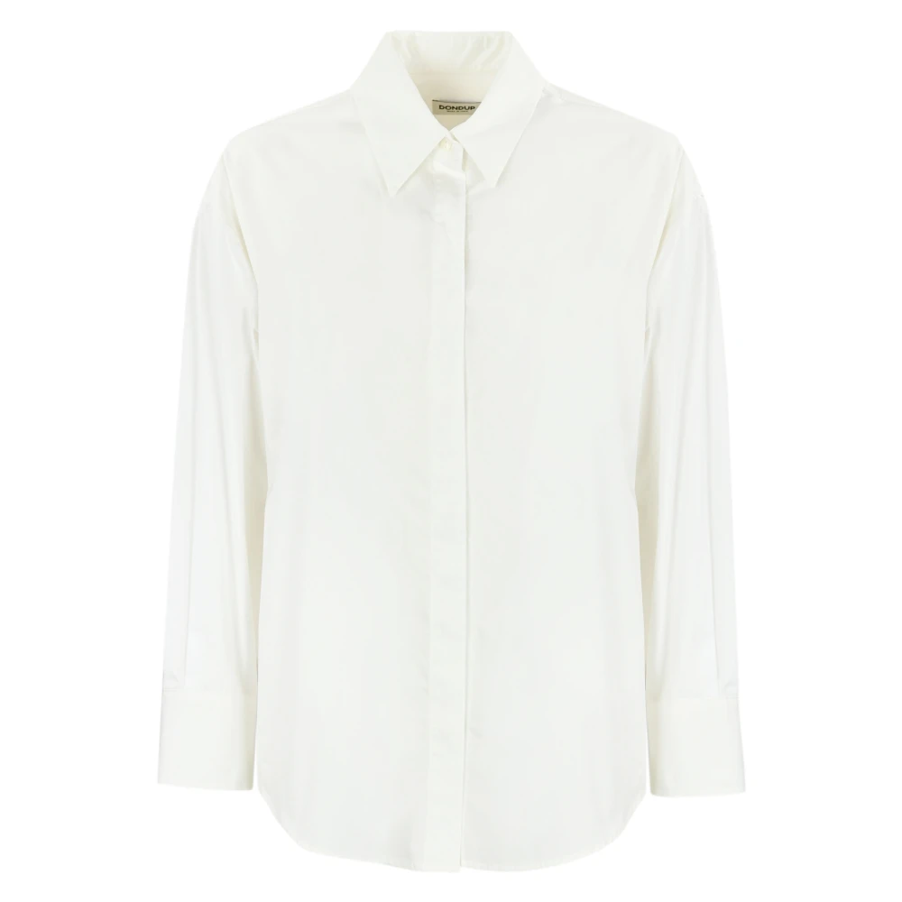 Dondup Witte Poplin Overhemd voor Dames White Dames